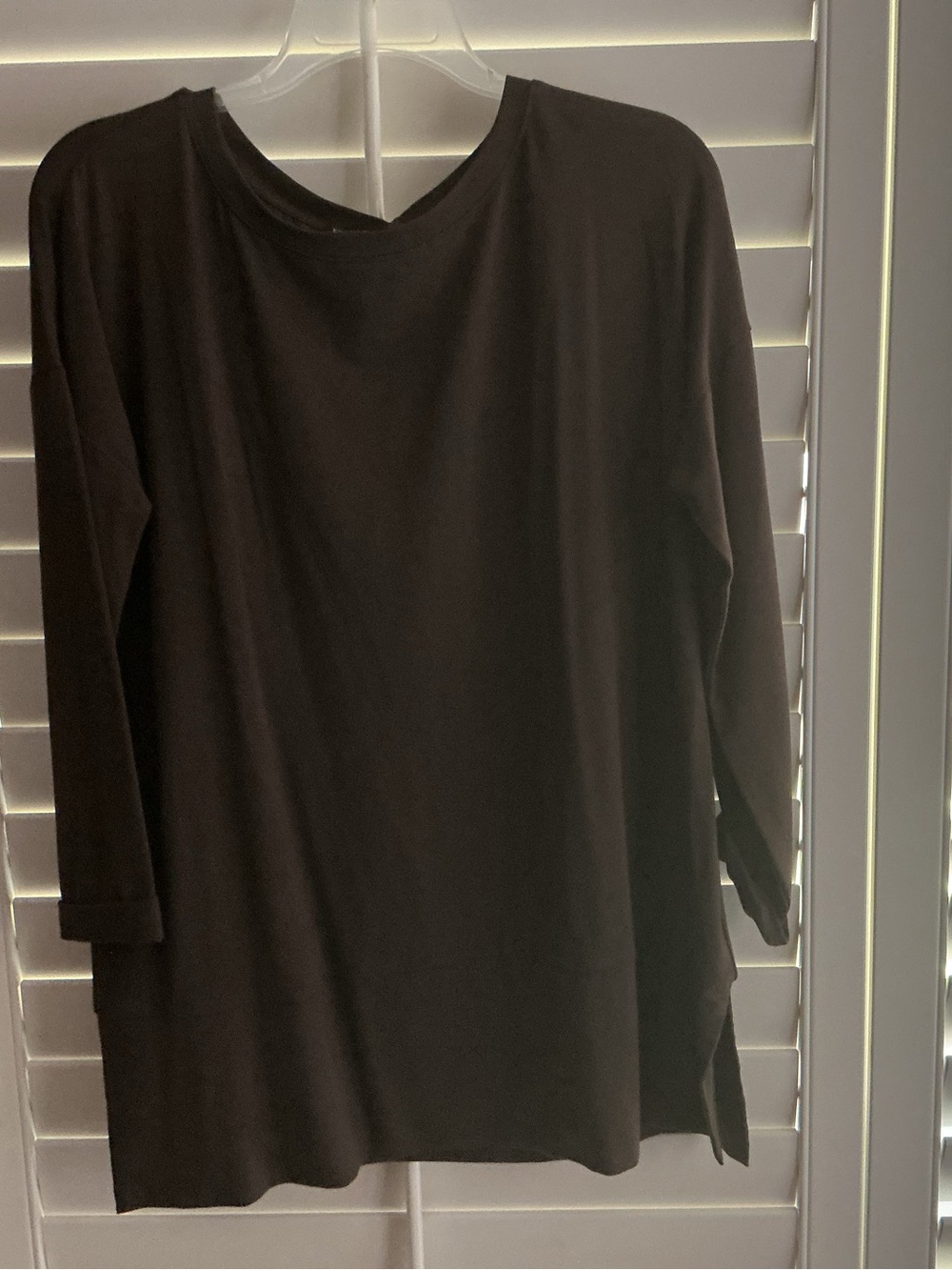 Eileen Fisher Relaxed Crewneck Tunic - Brown